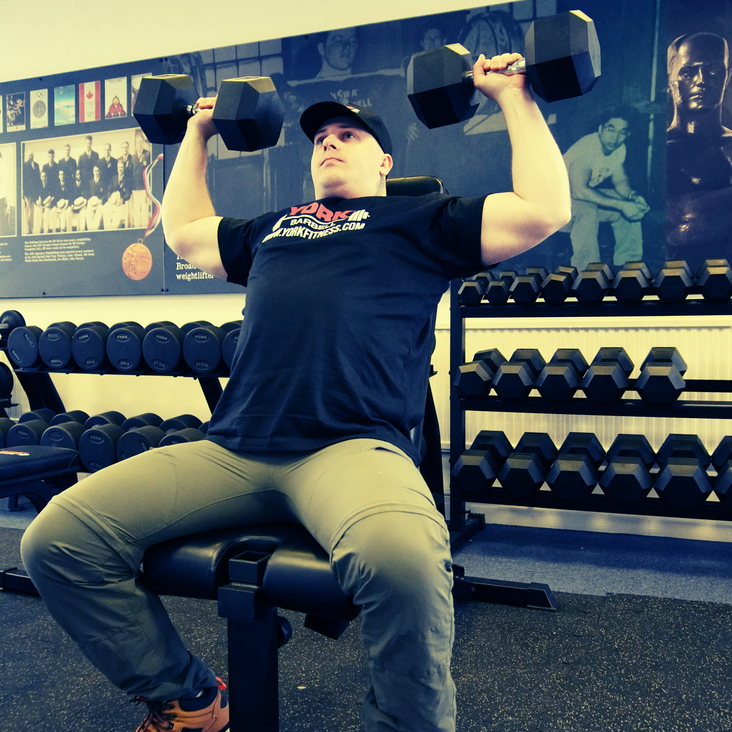 York Barbell complete weight range 2.5kg to 30kg elite dumbbells